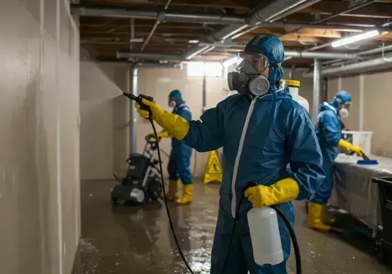 Basement Sanitization and Antimicrobial Treatment process in Carencro, LA